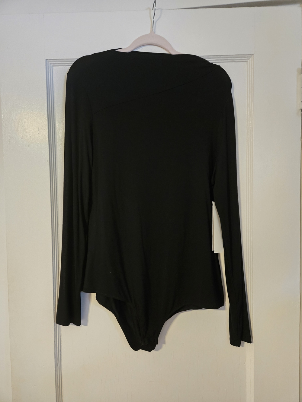 Calvin Klein Black Long-Sleeve Boatneck Bodysuit